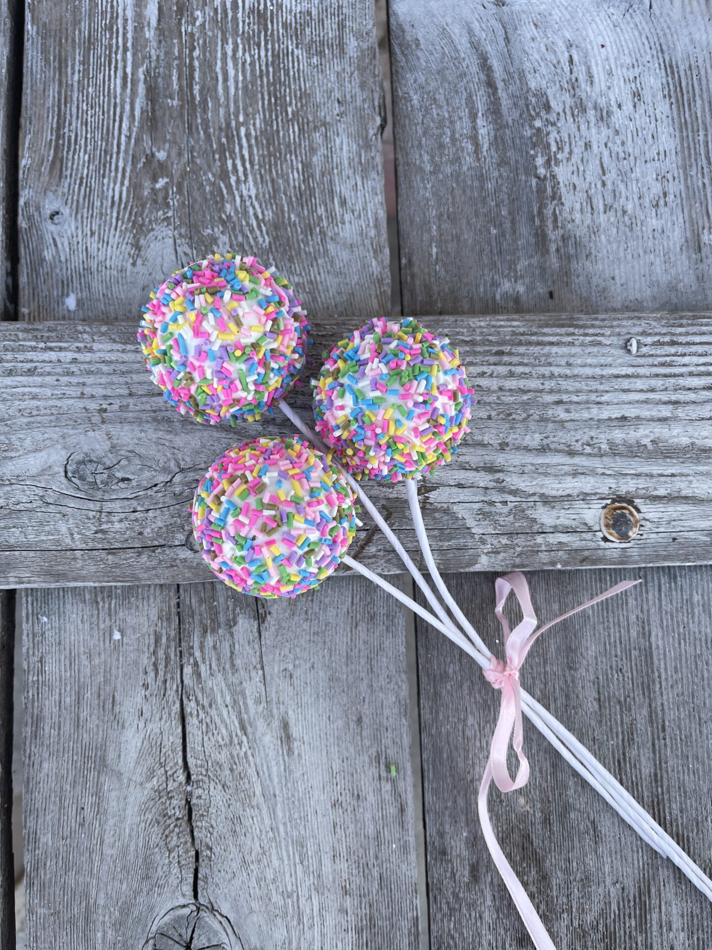 Wrapped Sprinkle Cake Pop Picks with 3 Pops - Kelea's Florals