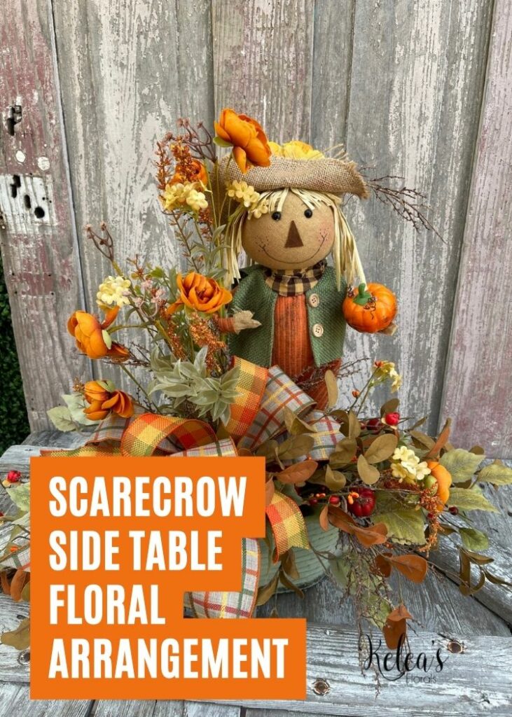 Scarecrow Side Table Floral Arrangement
