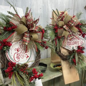 Christmas Ornament Sign Wreaths