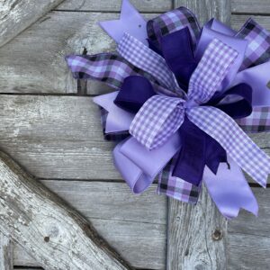 Loopy Bow with Purple Ribbons