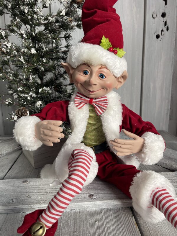Large Posable Christmas Elf Santa Suit 3702432