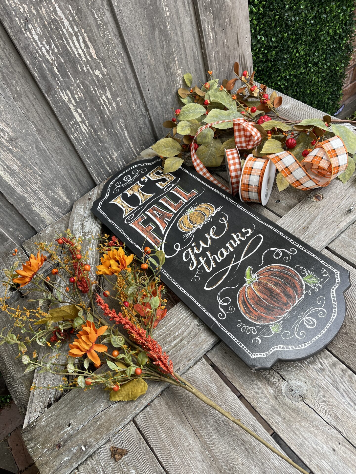 KDS Tutorial Give Thanks Door Hanger Supply List - Kelea's Florals