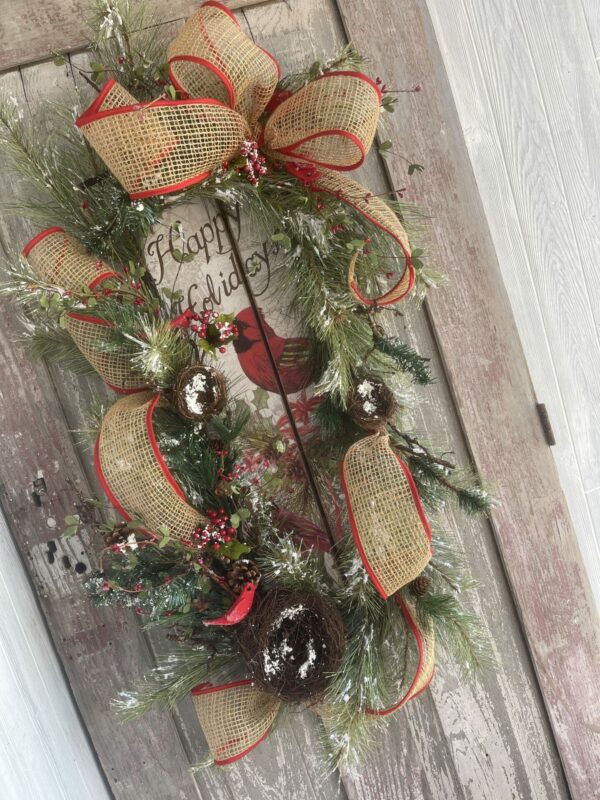 KCW24 Rectangle Cardinal Wreath Kit Supply List - Kelea's Florals