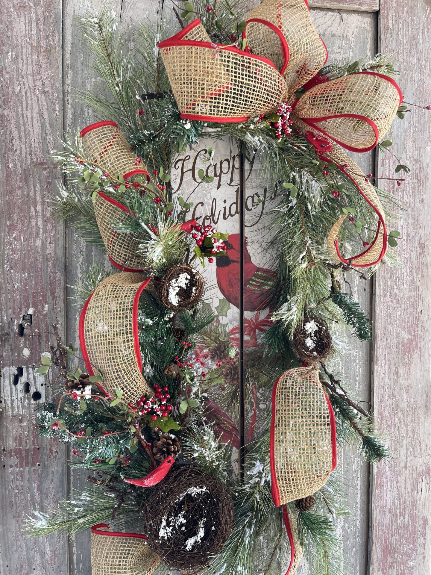 Rectangle Cardinal Wreath Kit - Kelea's Florals