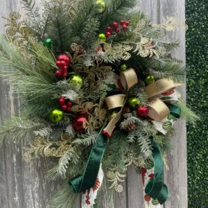Vintage Christmas Ornament Wreath