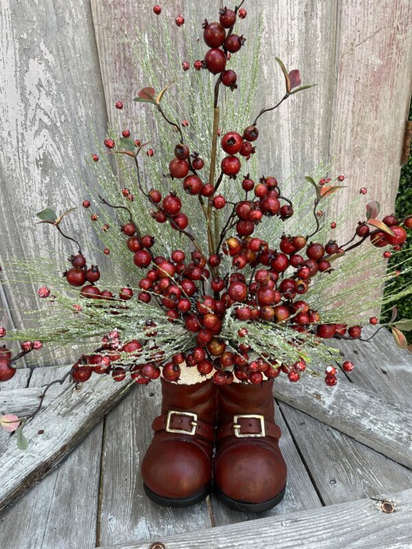 Santas Boots Berry Centerpiece