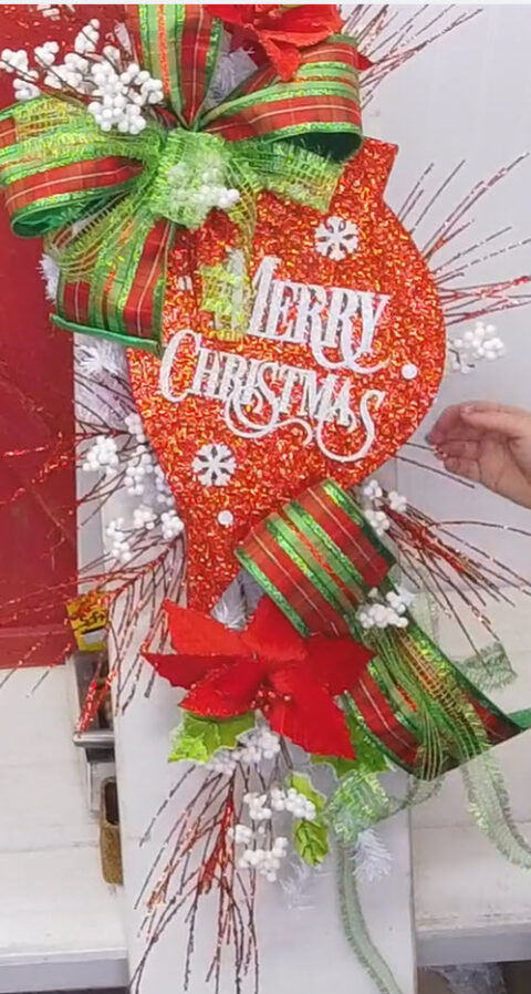 KDS Tutorial Timeless Christmas Door Swag Supply List - Kelea's Florals