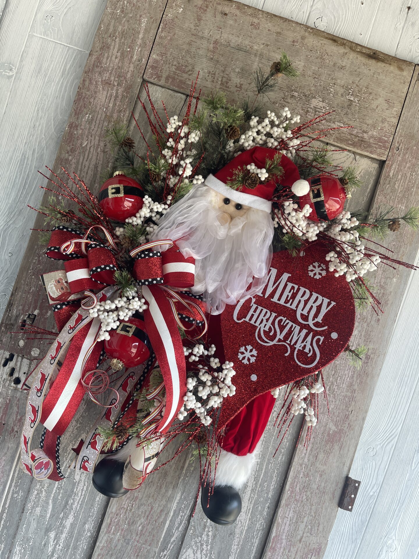 KDS Tutorial Timeless Santa Door Wreath Supply List - Kelea's Florals