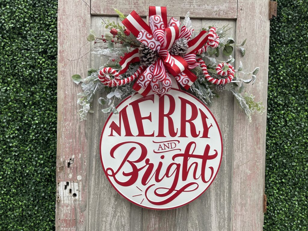 Merry and Bright Door Hanger