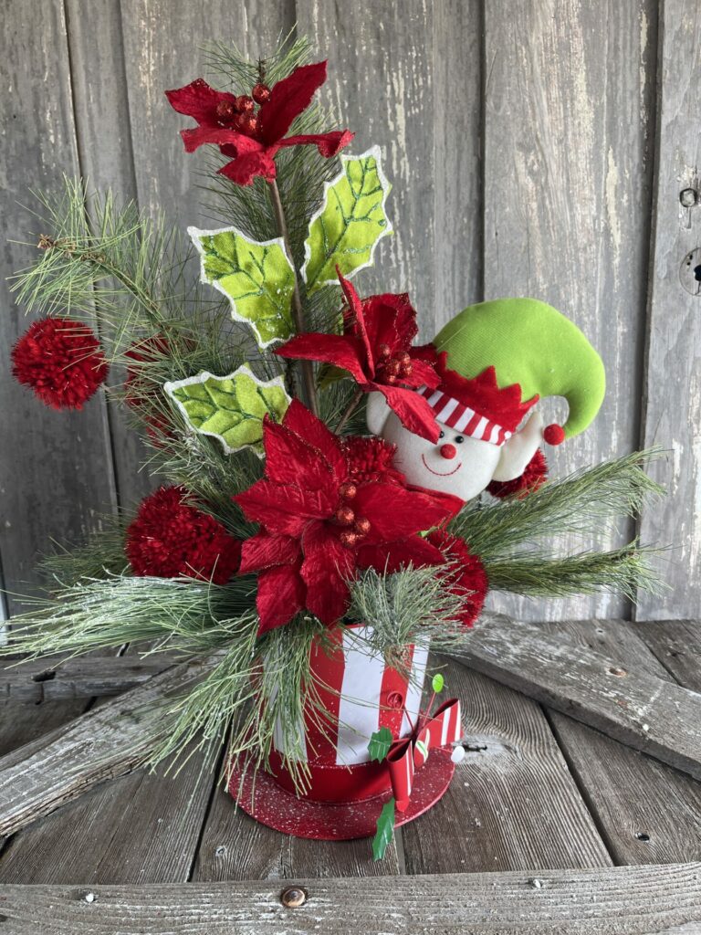 Elf Top Hat Christmas Arrangement Kit