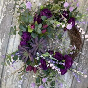 Purple Rose Wreath