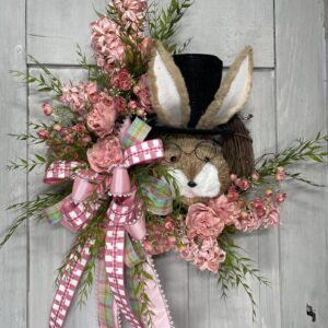 Easter Bunny Floral Wreath