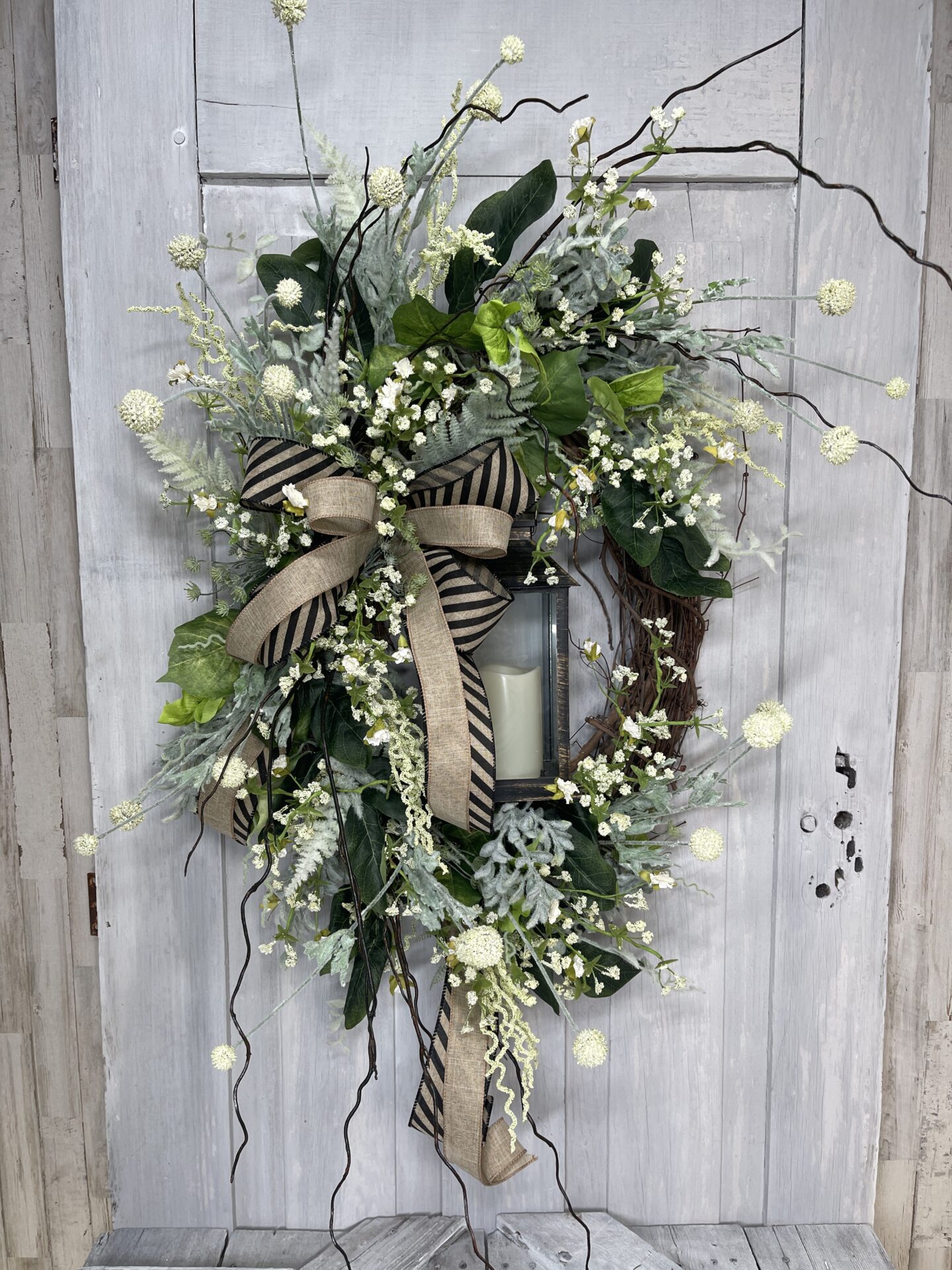 KDS Tutorial Natural Year Round Lantern Wreath Supply List