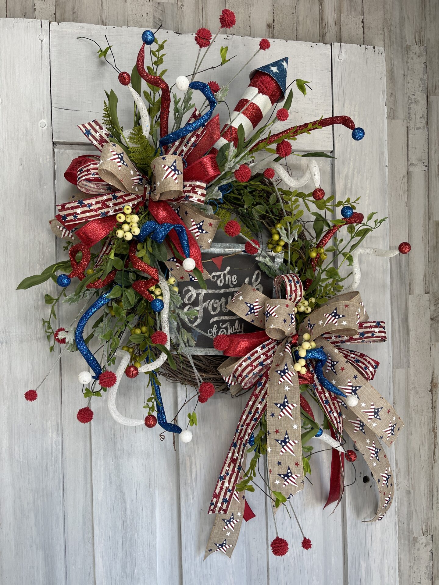 KDS Tutorial Fourth of July Rocket Wreath Supply List - Kelea's Florals
