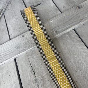2.5" Honeycomb Print with Black and White Checkered Edge Ribbon 46424-40-49