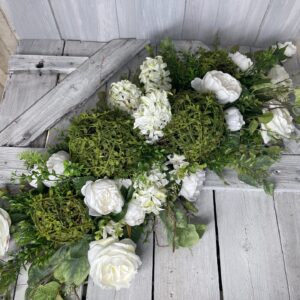 White Cottage Cloud Vine Ball Arrangement