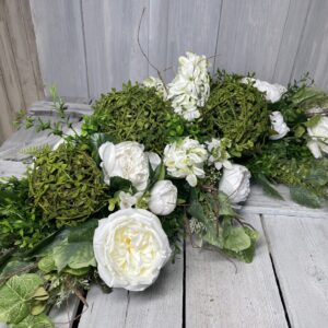 White Cottage Cloud Vine Ball Arrangement