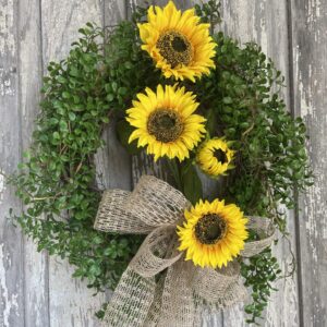 Round Sunflower Wreath