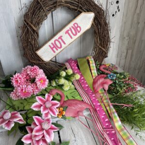 Tutorial Tropical Paradise Flamingo Wreath Supplies
