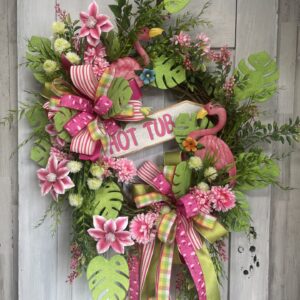 Tutorial Tropical Paradise Flamingo Wreath