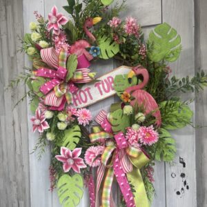 Tutorial Tropical Paradise Flamingo Wreath