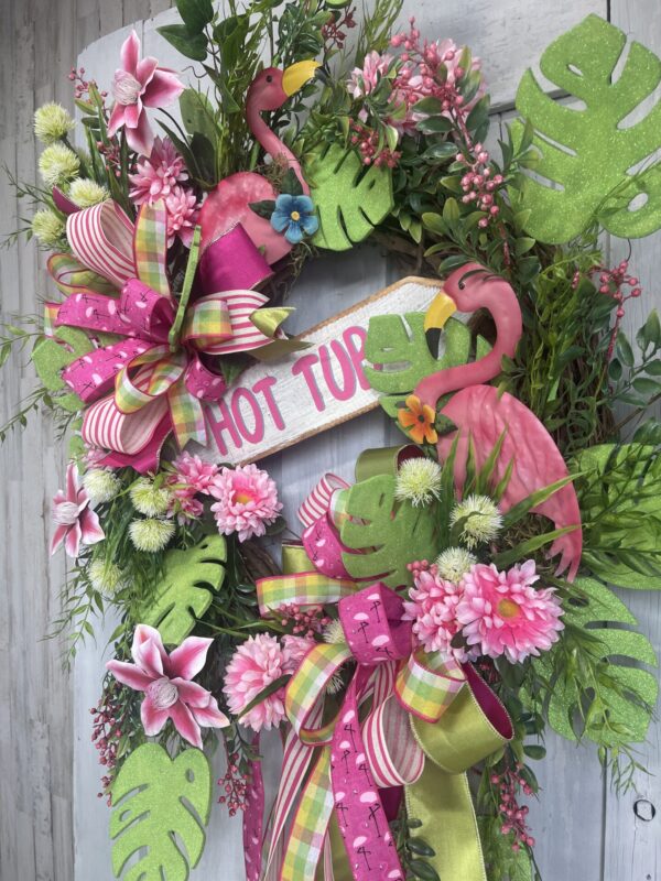 Tutorial Tropical Paradise Flamingo Wreath