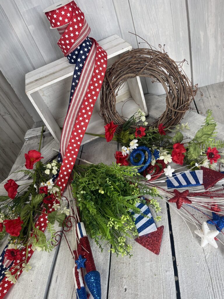 USA Blast OFF Wreath Kit Supplies