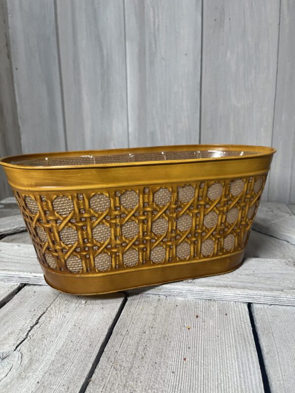 Metal Burlap Lattice Container 99278-77354-MU