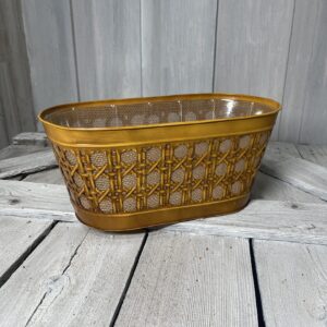 Metal Burlap Lattice Container 99278-77354-MU
