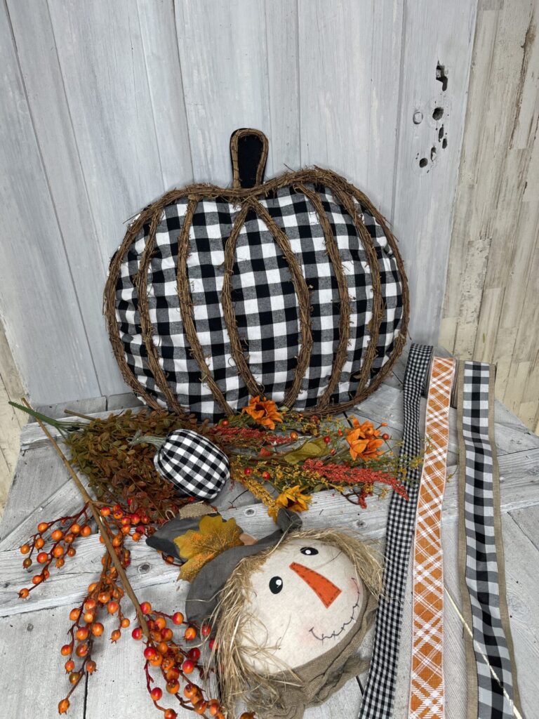 Twilight Harvest Scarecrow Wreath Kit Supplies