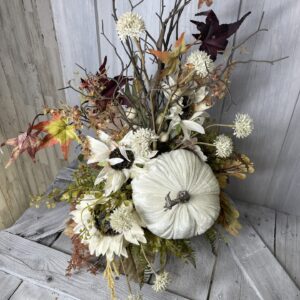 Harvest Cottage Velvet Pumpkin Candlestick Kit