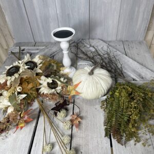 Harvest Cottage Velvet Pumpkin Candlestick Kit Supplies