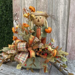 Scarecrow Side Table Floral Arrangement