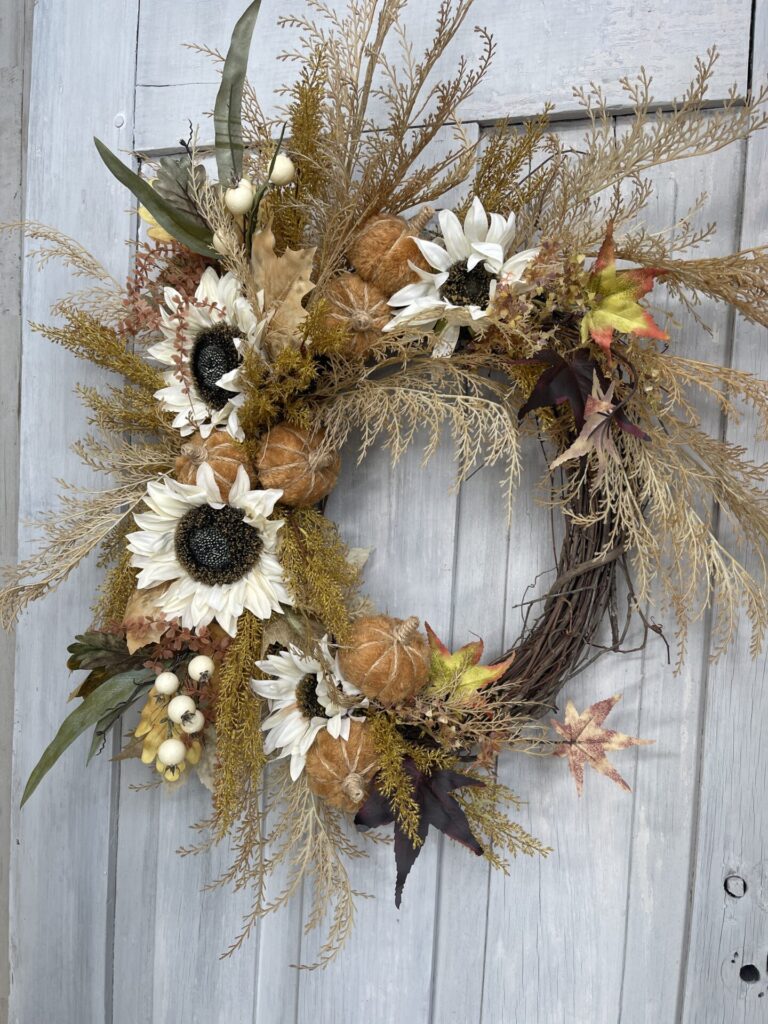 Wispy Fall French Cottage Wreath