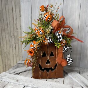 Wooden Jack Pumpkin Arrangement Kit
