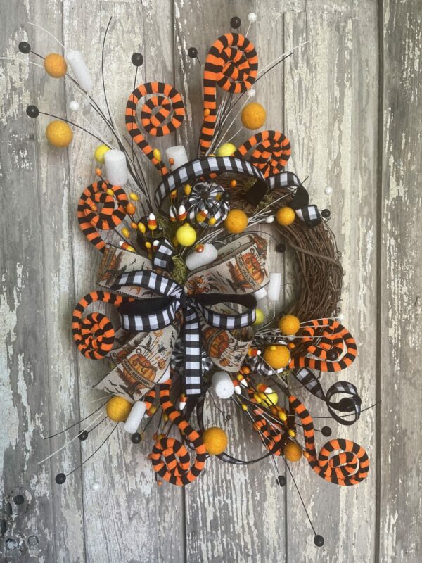 Rustic Candy Halloween Wreath