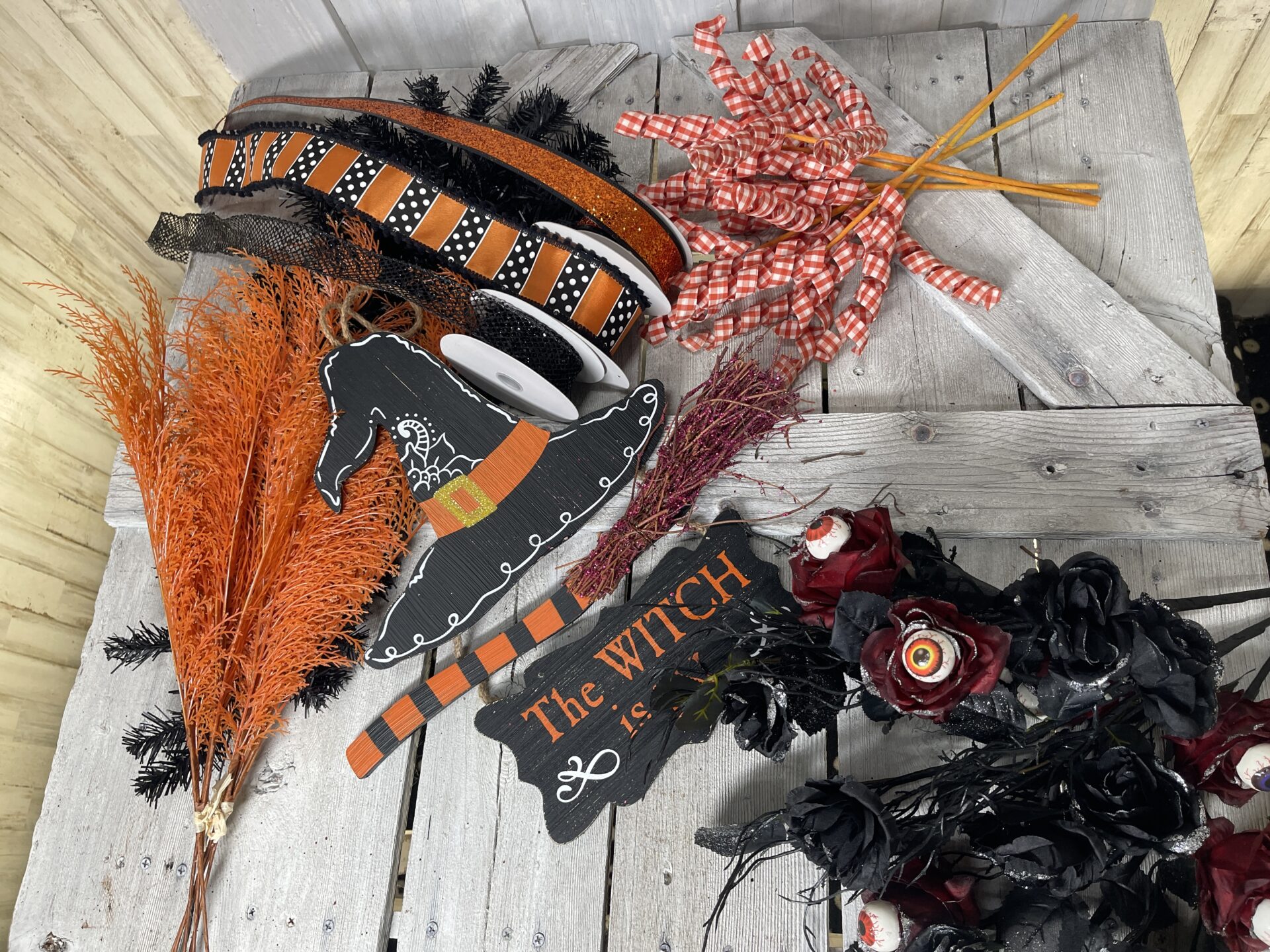 KDS Tutorial The Witch is In Halloween Swag Supply List - Kelea's Florals