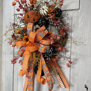 Jack Halloween Floral Wreath