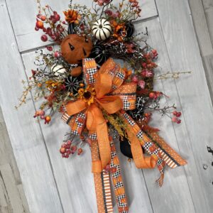 Jack Halloween Floral Wreath