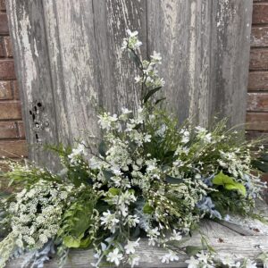 Neutral Wild Flower Long and Low Mantle Topper