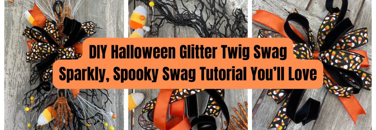 DIY Halloween Glitter Twig Swag 🎃 | Sparkly, Spooky Swag Tutorial You’ll Love