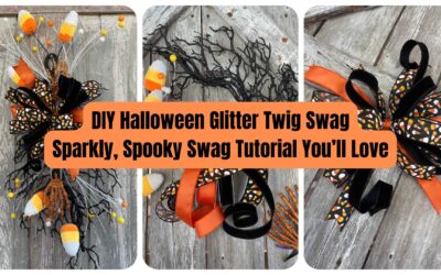🕸️ Create Bold Halloween Decor with This Glitter Twig Swag DIY