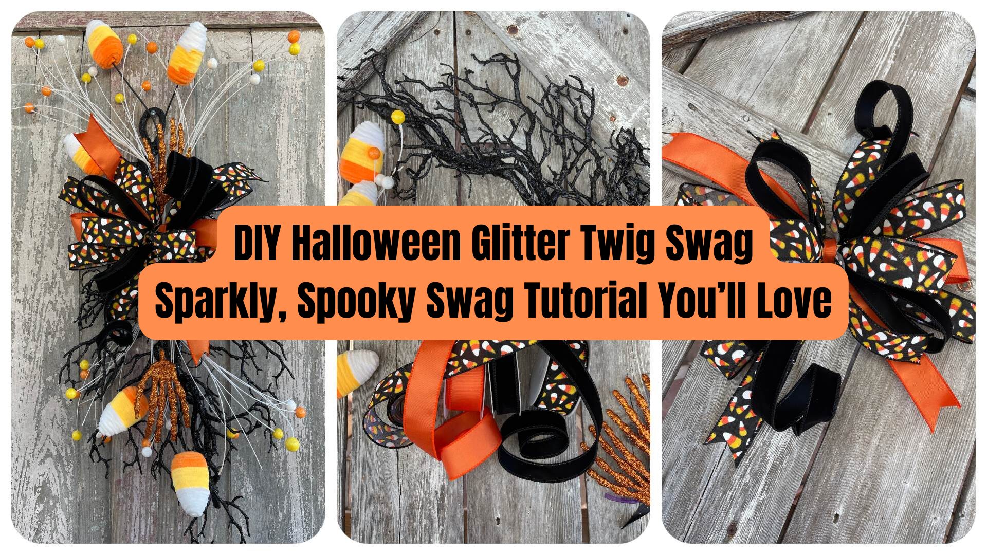 DIY Halloween Glitter Twig Swag 🎃 | Sparkly, Spooky Swag Tutorial You’ll Love
