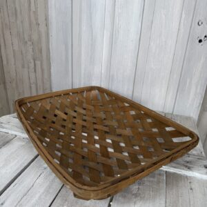 Dark Brown Flat Basket Large