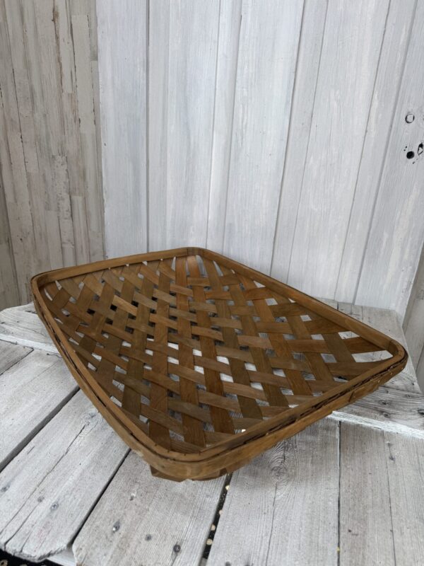 Dark Brown Flat Basket Large