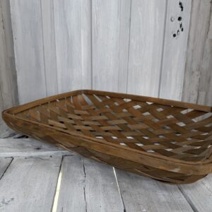 Dark Brown Flat Basket Large