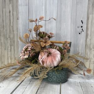 Cottage Pink Pumpkin Arrangement