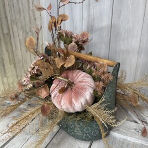 Cottage Pink Pumpkin Arrangement