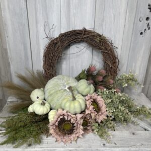 Green Pumpkin Front Door Wreath Supplies