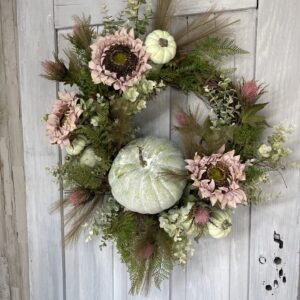 Green Pumpkin Front Door Wreath